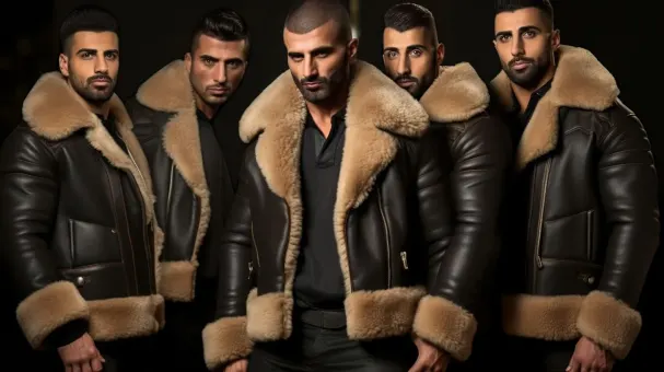 Hommes en blousons aviateurs cuir et mouton retourné — planche 156