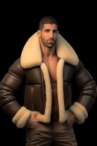 Blouson aviateur à col en mouton surdimensionné — planche 330