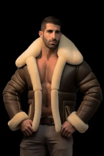 Blouson aviateur à col en mouton surdimensionné — planche 350