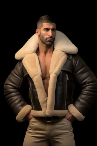 Blouson aviateur à col en mouton surdimensionné — planche 402