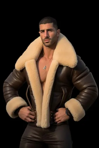 Blouson aviateur à col en mouton surdimensionné — planche 455