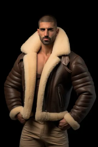 Blouson aviateur à col en mouton surdimensionné — planche 499