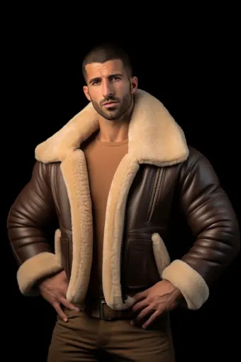 Blouson aviateur à col en mouton surdimensionné — planche 520