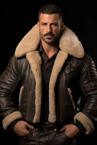 Blouson aviateur à col en mouton surdimensionné — planche 563