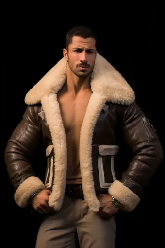 Blouson aviateur à col en mouton surdimensionné — planche 1070