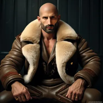 Look masculin abouti en blouson aviateur cuir et shearling — planche 3