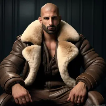 Look masculin abouti en blouson aviateur cuir et shearling — planche 4