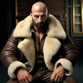 Look masculin abouti en blouson aviateur cuir et shearling — planche 25