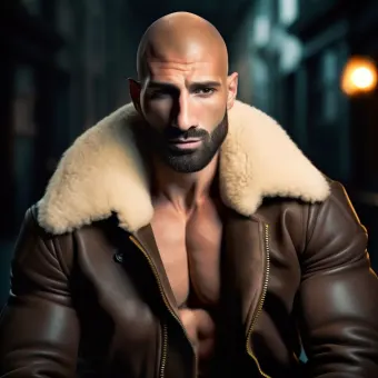 Look masculin abouti en blouson aviateur cuir et shearling — planche 33