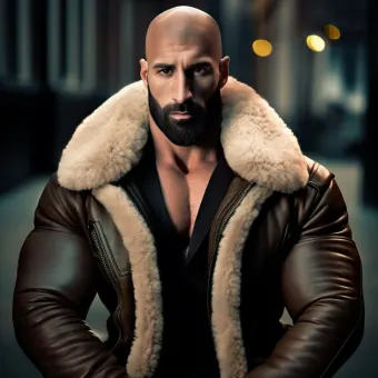 Look masculin abouti en blouson aviateur cuir et shearling — planche 39