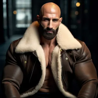 Look masculin abouti en blouson aviateur cuir et shearling — planche 42