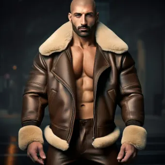 Look masculin abouti en blouson aviateur cuir et shearling — planche 51