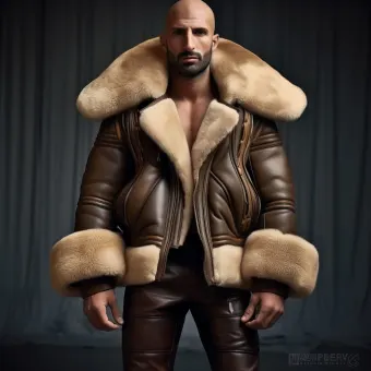 Look masculin abouti en blouson aviateur cuir et shearling — planche 66