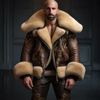 Look masculin abouti en blouson aviateur cuir et shearling — planche 68