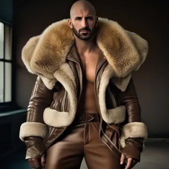 Look masculin abouti en blouson aviateur cuir et shearling — planche 77