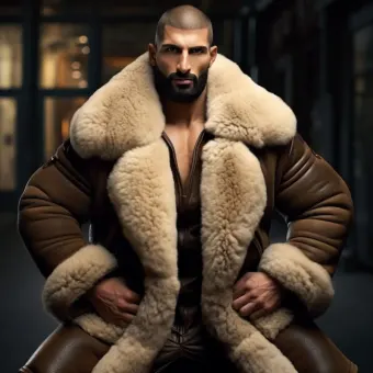 Look masculin abouti en blouson aviateur cuir et shearling — planche 89