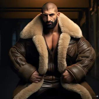 Look masculin abouti en blouson aviateur cuir et shearling — planche 93