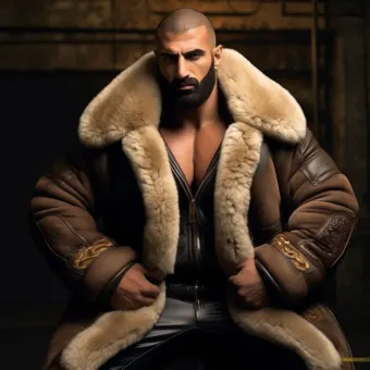 Look masculin abouti en blouson aviateur cuir et shearling — planche 94