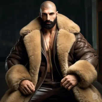 Look masculin abouti en blouson aviateur cuir et shearling — planche 97