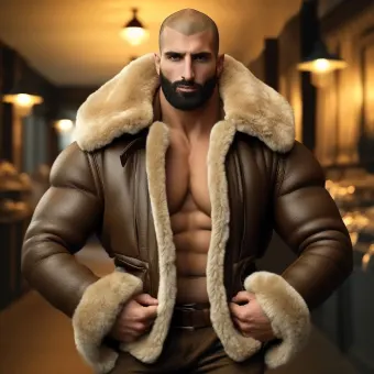 Look masculin abouti en blouson aviateur cuir et shearling — planche 127