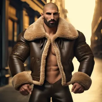 Look masculin abouti en blouson aviateur cuir et shearling — planche 129