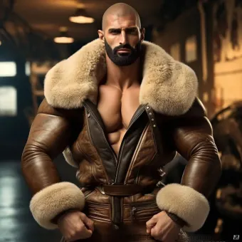 Look masculin abouti en blouson aviateur cuir et shearling — planche 133