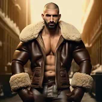 Look masculin abouti en blouson aviateur cuir et shearling — planche 138
