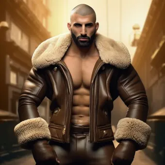 Look masculin abouti en blouson aviateur cuir et shearling — planche 140