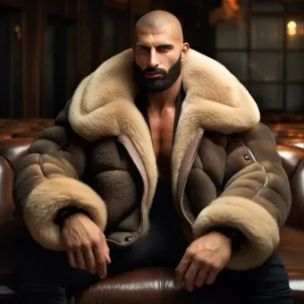 Look masculin abouti en blouson aviateur cuir et shearling — planche 145
