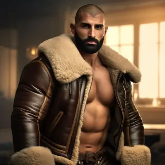 Look masculin abouti en blouson aviateur cuir et shearling — planche 161