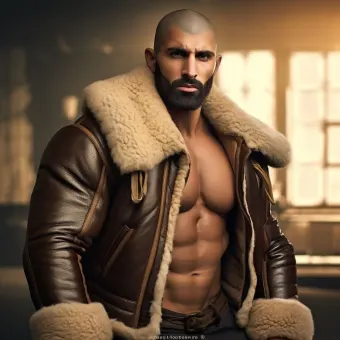 Look masculin abouti en blouson aviateur cuir et shearling — planche 163