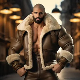 Look masculin abouti en blouson aviateur cuir et shearling — planche 165