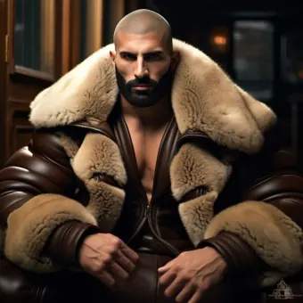 Look masculin abouti en blouson aviateur cuir et shearling — planche 193