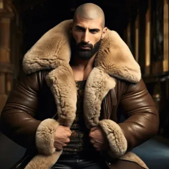 Look masculin abouti en blouson aviateur cuir et shearling — planche 206