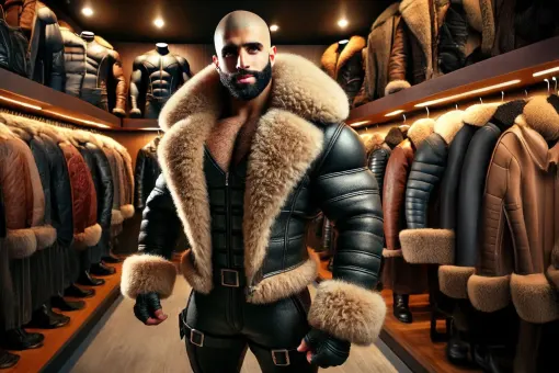 Silhouette de superhéros en blouson aviateur cuir et shearling — planche 27