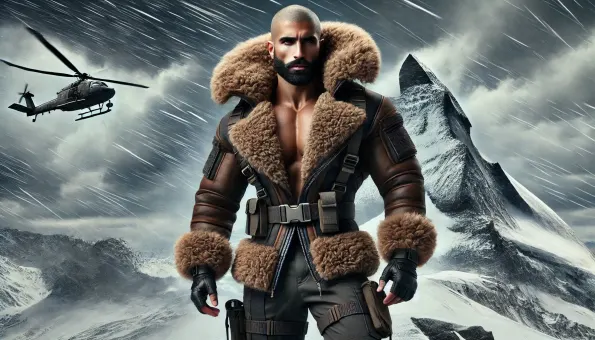 Silhouette de superhéros en blouson aviateur cuir et shearling — planche 32