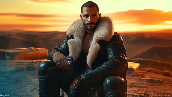 Silhouette de superhéros en blouson aviateur cuir et shearling — planche 52